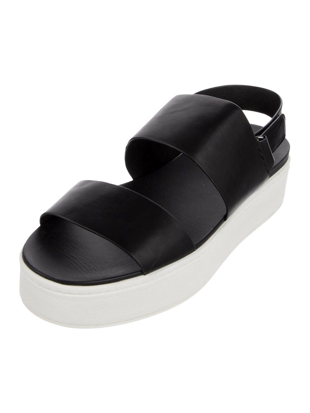 VINCE Women’s $225 Westport Black Leather Platform Slingback Sandals 8.5 US 38.5 - Picture 2 of 10